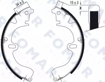 Комлект тормозных накладок FOMAR Friction FO 0491